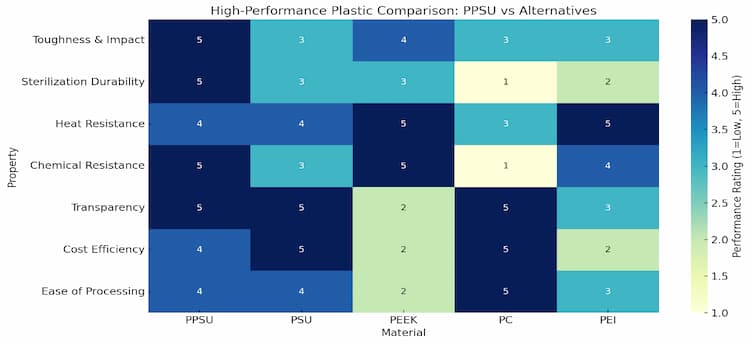 PPSU Comparison with Alternative High-Performance Plastics